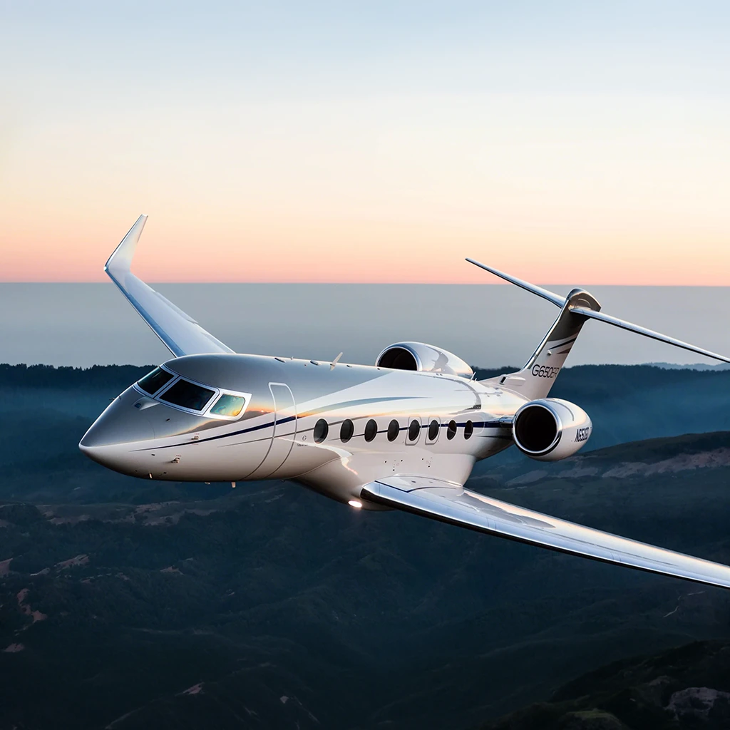 Gulfstream G650 private jet side profile